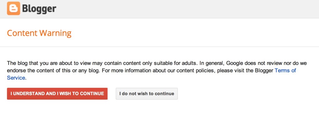 Google Blog Warning