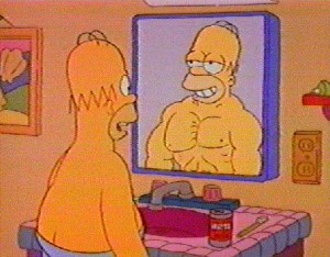 Mirror Homer Muscles Fat